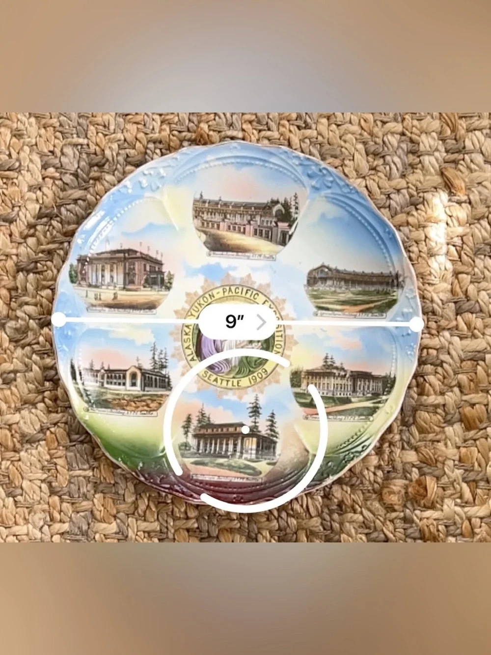 Antique 1909 Alaska-Yukon-Pacific Exposition Souvenir Plate